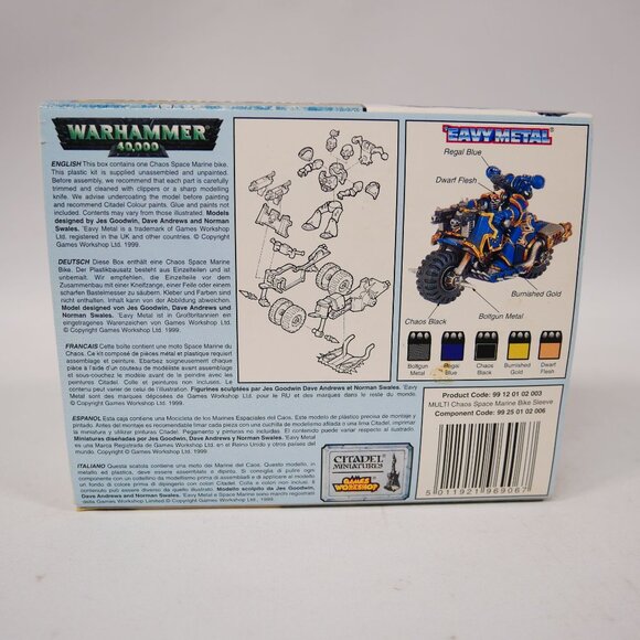 Warhammer 40K Chaos Space Marine Bike Games Workshop OOP Partially Built GW - Picture 2 of 6
